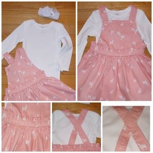 Carter's 2 Piece Dress with Onesie. 12 Months NWT